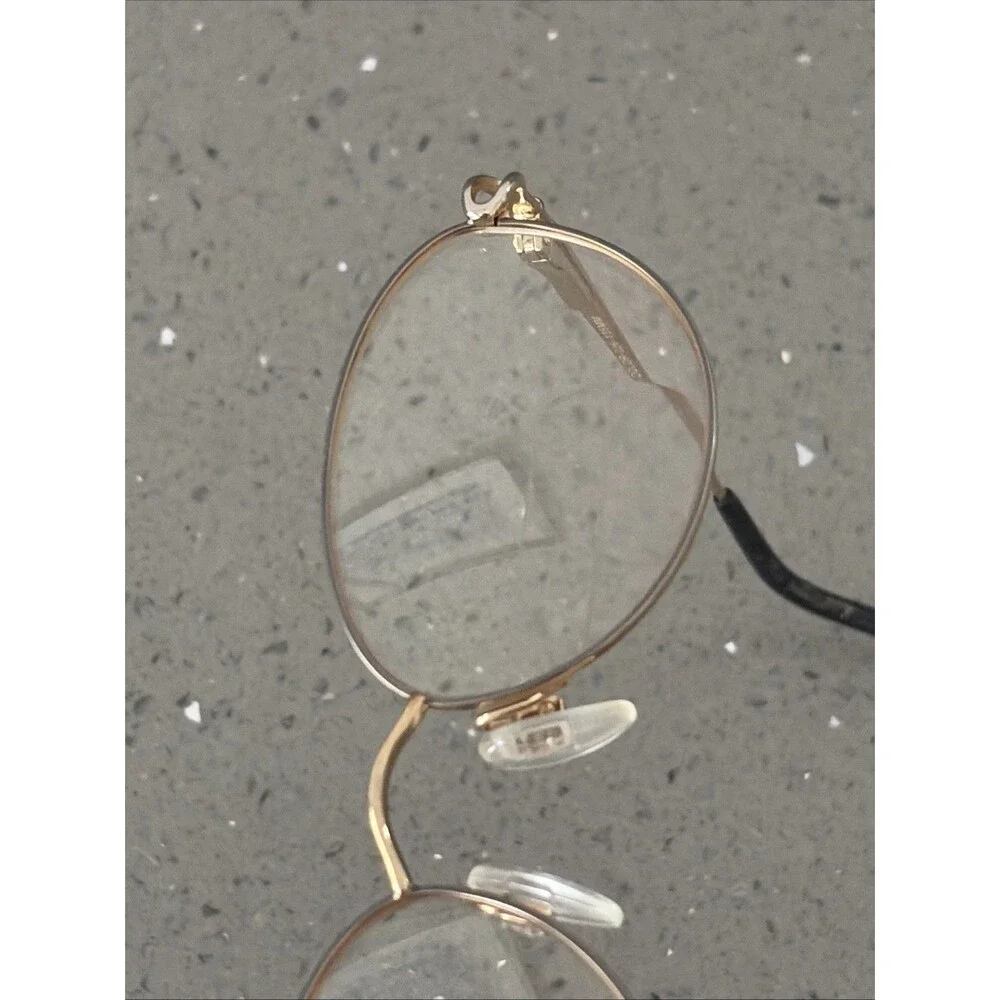 Aristar 6237 026 50-17-135 Gold Flex-Hinge Eyeglasses Frames ONLY round gold